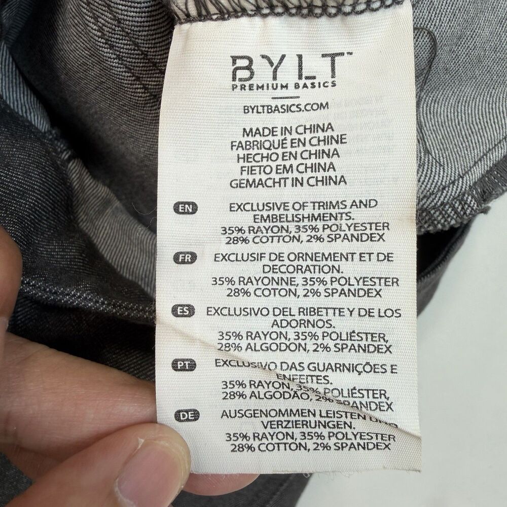 BYLT Everyday Pant 2.0 Mens 32 Slim Fit Tapered Charcoal Gray - Picture 9 of 11